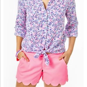 NWT Lilly Pulitzer karmic coral buttercup shorts 10